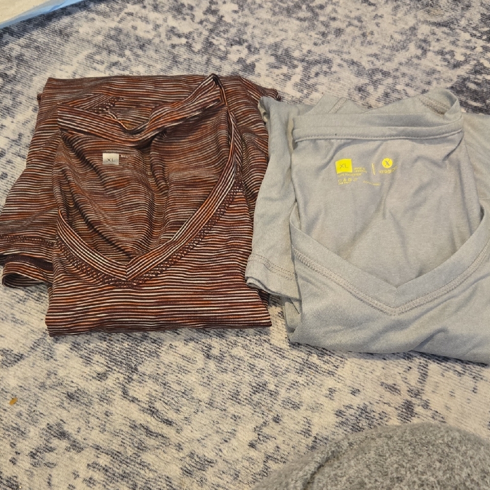 Xersion Women's Tops in Brown and Gray